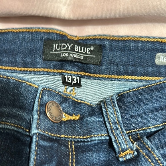 Judy Blue Straight Leg Blue Jeans Classic Style - Picture 7 of 9